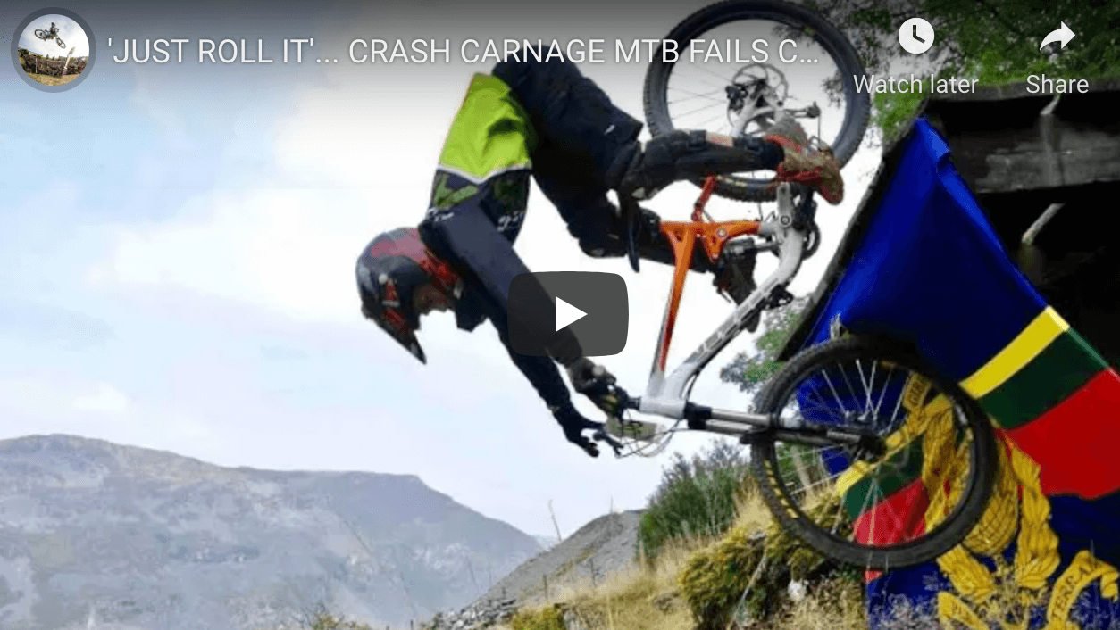 MTB rider crashing