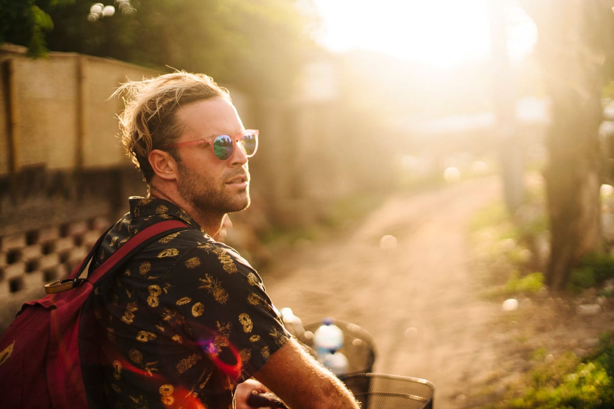Gili Island Bicycle Trips in the Melon Echo Sunglasses