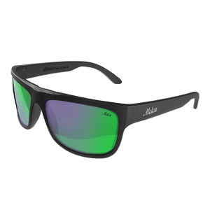 Black Frame - Green Chrome Polarised Lens