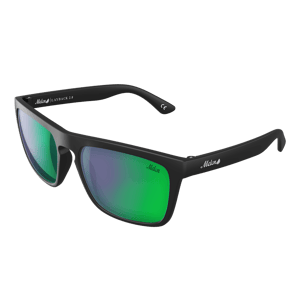 Black Frame - Green Chrome Polarised Lens