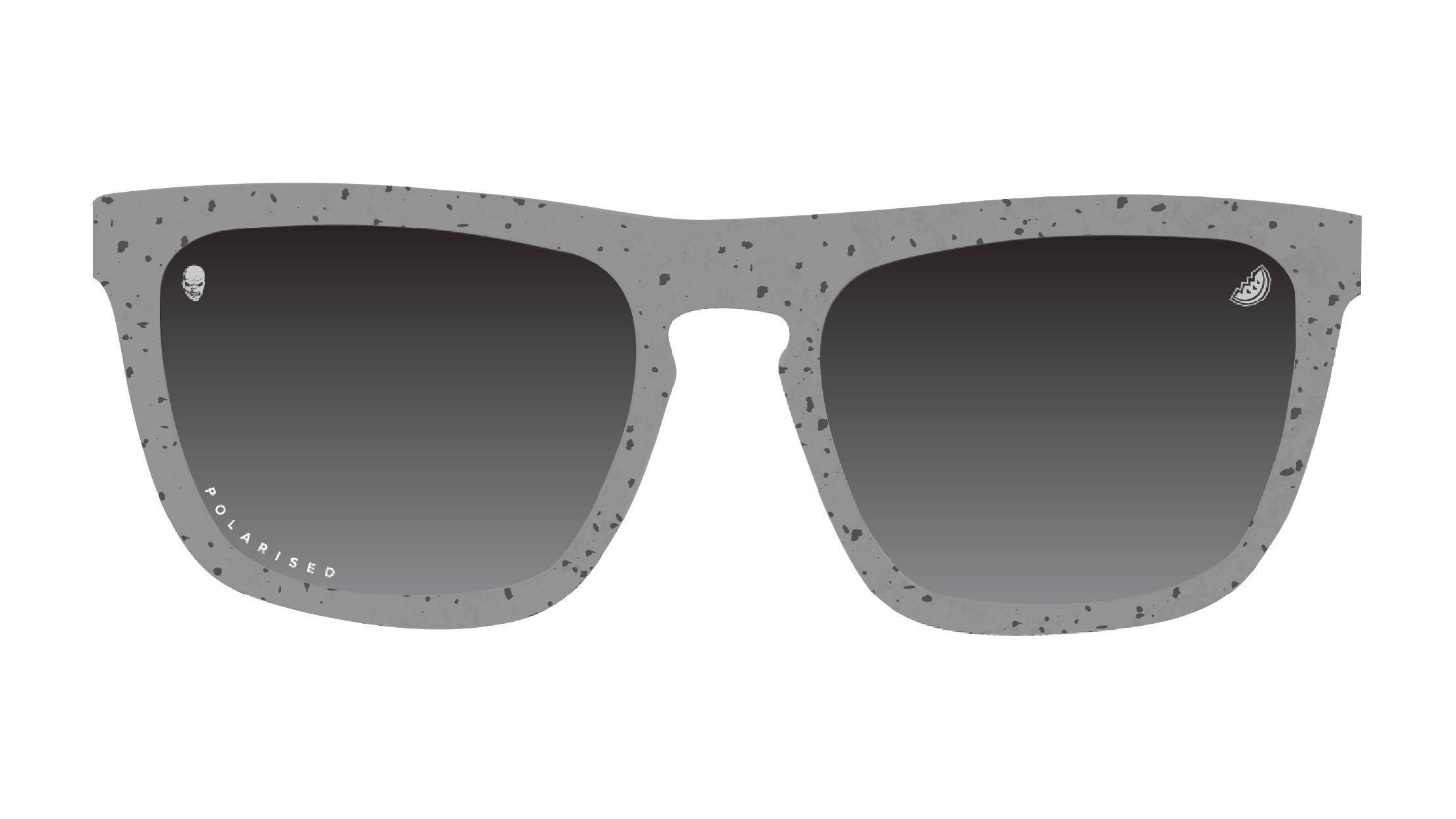Layback Sunglasses polarised Iron-Maiden Grey-Smoke Front View
