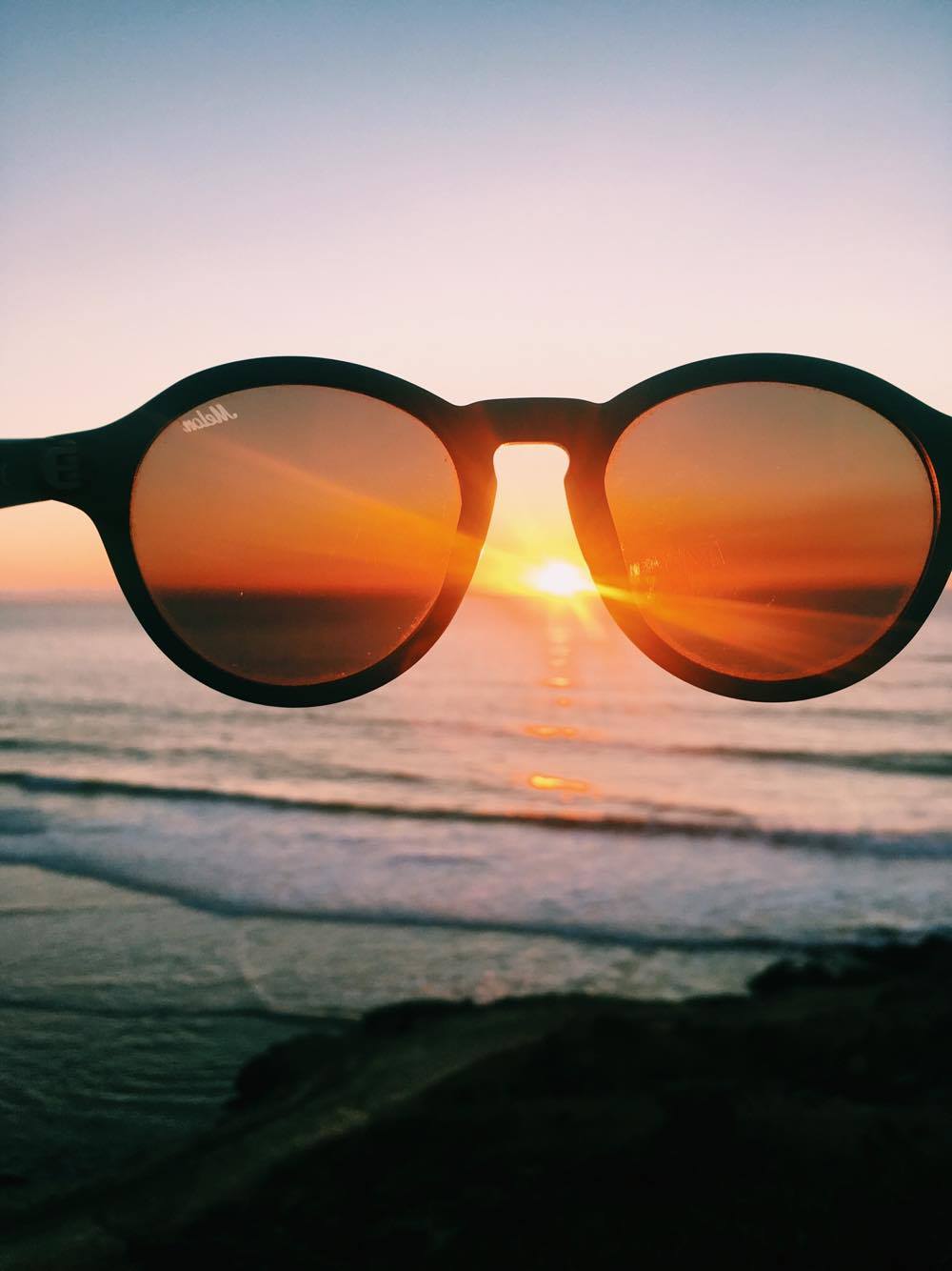Sunset through the Melon Echo Sunglasses