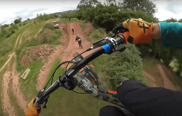 POV of MTB jumping